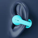 Wireless Bluetooth Headphones Ear Clip Bone Conduction Earphones Sports Earbuds Blue