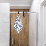Shower Hooks Bathroom Glass Door Towel Hanger Stainless Steel Hook Black