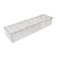 14-Hole Rectangular Acrylic Flower Vase Clear Floral Centerpiece Vase for Dining Table Wedding Tables Decorative Vase Home Decor