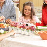 12-Hole Rectangular Acrylic Flower Vase Clear Floral Centerpiece Vase for Dining Table Wedding Tables Decorative Vase Home Decor