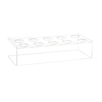 10-Hole Rectangular Acrylic Flower Vase Clear Floral Centerpiece Vase for Dining Table Wedding Tables Decorative Vase Home Decor