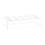 10-Hole Rectangular Acrylic Flower Vase Clear Floral Centerpiece Vase for Dining Table Wedding Tables Decorative Vase Home Decor