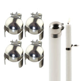 4Pcs Candle Snuffer Automatic Candle Extinguisher Silver