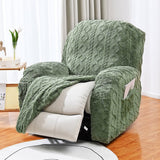Recliner Slipcovers Stretch Recliner Cover with Storage Pocket Green