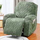 Recliner Slipcovers Stretch Recliner Cover with Storage Pocket Green