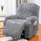Recliner Slipcovers Stretch Recliner Cover with Storage Pocket Grey