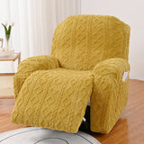 Recliner Slipcovers Stretch Recliner Cover with Storage Pocket Yellow