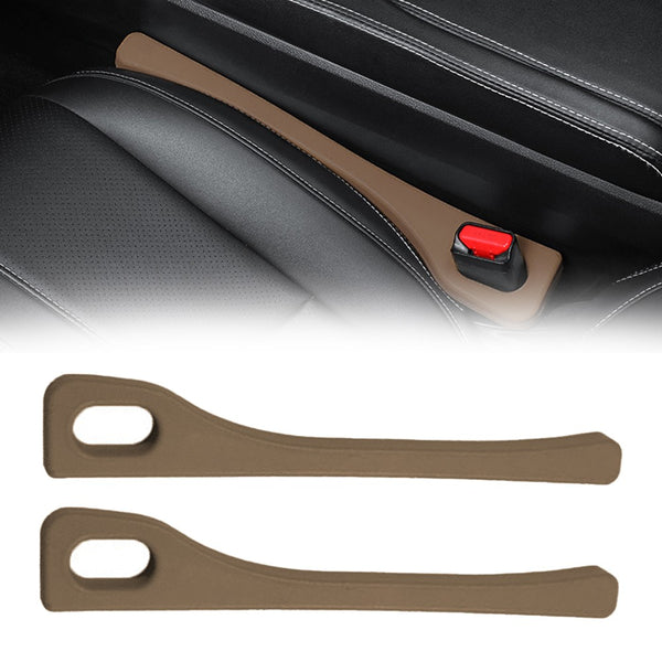 2Pcs Car Seat Gap Filler Spacer Universal Blocker Pad Brown