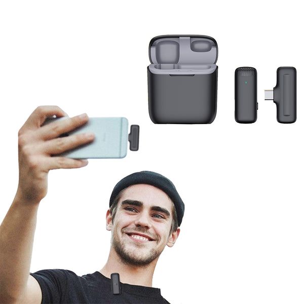 Wireless Lapel Microphone for Vlog Live Stream-Type C Style