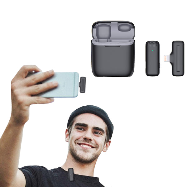 Wireless Lapel Microphone for Vlog Live Stream-Lightning Style