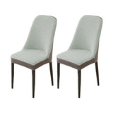 2Pcs Elastic Jacquard Chair Cover Curved Chair Stretch Slipcover Seat Cover Light Grey