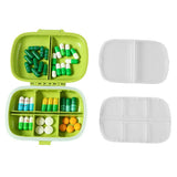 Pill Box Medicine Organizer Travel Tablet Dispenser Container Green