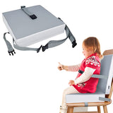 2-Piece Set Portable Kids Booster Seat for Dining Table Chair Seat Mat with Adjustable Safety Buckle Straps