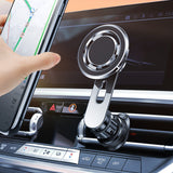 Magnetic Car Phone Holder Vent with Magnetic Ring Silver
