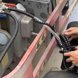 28mm Spiral Cable Management Sleeve Flexible Cable Bundler Manager with Cord Organizer Clip for Home and Office Black