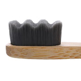 6Pcs Natural Bamboo Toothbrush Soft-Bristle Oral Care Grey