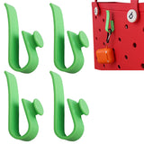 4Pcs Hooks Accessories for Bogg Bags Insert Charm Cutie Cup Holder Connector Key Holder Mask Holder Green