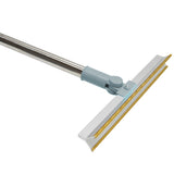 Retractable Long Handle Scraper Carpet Rake Pet Hair Removal Scraper Grey