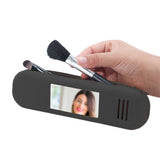 Portable Travel Bag Organiser Make Up Brush Bag Cosmetic Pouch Toiletry Case with Mirror Black