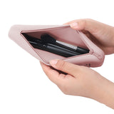Portable Travel Bag Organiser Make Up Brush Bag Cosmetic Pouch Toiletry Case with Mirror Pink