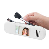 Portable Travel Bag Organiser Make Up Brush Bag Cosmetic Pouch Toiletry Case with Mirror White