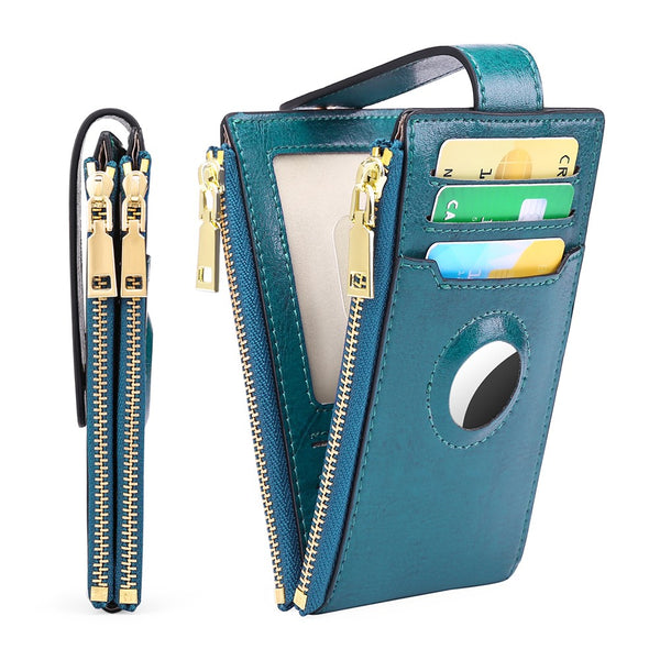 Womens RFID Wallet Bifold Credit Card Holder Blue