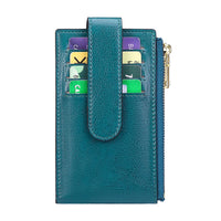 Womens RFID Wallet Bifold Credit Card Holder Blue
