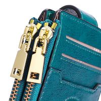 Womens RFID Wallet Bifold Credit Card Holder Blue