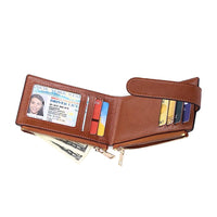 Womens RFID Wallet Bifold Credit Card Holder Brown