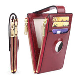 Womens RFID Wallet Bifold Credit Card Holder Wine Red