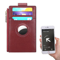 Womens RFID Wallet Bifold Credit Card Holder Wine Red