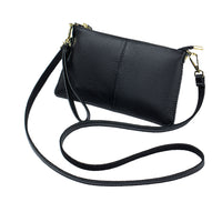 Womens Genuine Leather Crossbody Bag Handbag Shoulder Bag Clutch Wallet Black