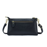 Womens Genuine Leather Crossbody Bag Handbag Shoulder Bag Clutch Wallet Black
