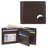 Mens RFID Blocking Wallet Genuine Leather Card Holder Coffee