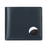 Mens RFID Blocking Wallet Genuine Leather Card Holder Dark Blue