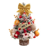 Artificial Mini Christmas Tree DIY Tabletop Ornaments Xmas Decor Style 4