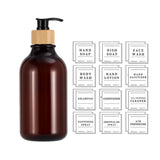 500ML Plastic Empty Pump Bottles Lotion Shampoo Bottle Container Brown