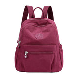 Small Nylon Ladies Travel Backpacks Women Shopping Backpack Red