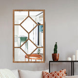 Self-adhesive Rectangular Acrylic Wall Mirror Window Sticker Decals Removable Window Mirror Wall Decor Style 5