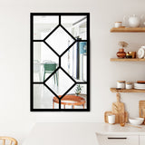 Self-adhesive Rectangular Acrylic Wall Mirror Window Sticker Decals Removable Window Mirror Wall Decor Style 6
