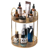 360 Degrees Rotating Makeup Organizer Cosmetics Storage Spinning Holder Rack Amber