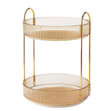 360 Degrees Rotating Makeup Organizer Cosmetics Storage Spinning Holder Rack Amber