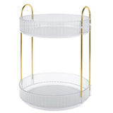 360 Degrees Rotating Makeup Organizer Cosmetics Storage Spinning Holder Rack Transparent