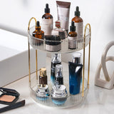 360 Degrees Rotating Makeup Organizer Cosmetics Storage Spinning Holder Rack Transparent
