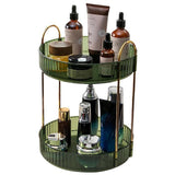 360 Degrees Rotating Makeup Organizer Cosmetics Storage Spinning Holder Rack Green