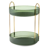 360 Degrees Rotating Makeup Organizer Cosmetics Storage Spinning Holder Rack Green