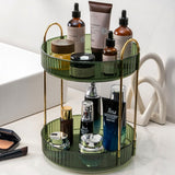 360 Degrees Rotating Makeup Organizer Cosmetics Storage Spinning Holder Rack Green