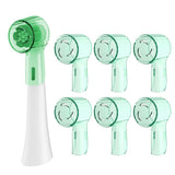 6Pcs Electric Toothbrush Clear Round Head Cover Anti Dust for Oral B Green