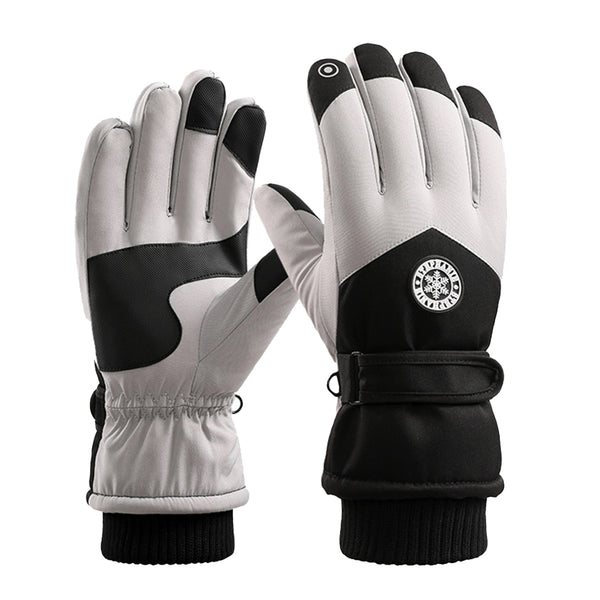 Pair of Warm Plush Touch Screen Winter Ski Gloves Snow Gloves Riding Gloves Black