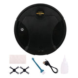 USB Rechargeable Robotic Vacuums Electric Robot Vacuum Cleaner with Automatic Spray Black
